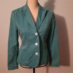 Ralph Lauren Blue Label Y2K Designer Teal Blue Cotton Jacket Lightly Used